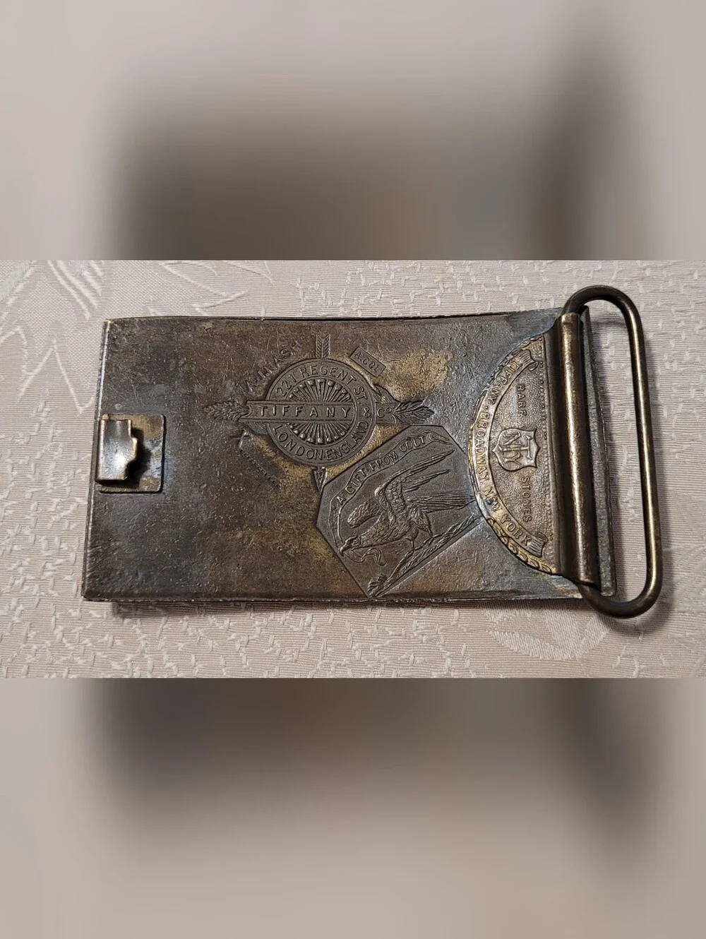 Vintage Colt MFG Police Dept's Banks Tiffany & Co Belt Buckle